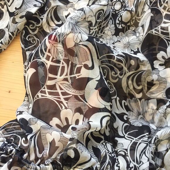 Penta sheer black and white long sleeve blouse - Picture 6 of 7